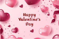 Illustrative Romantic Valentine Card Etichetta template