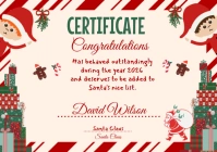 Illustrative Santa Nice List Certificate A4 template