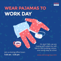 Illustrative Square Wear Pajamas To Work Publicação no Instagram template