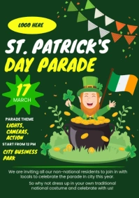 Illustrative St. Patrick's Day Parade A4 template