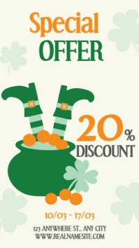 Illustrative St. Patrick's Day Sale Instagram Story template