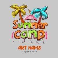Illustrative Summer Equinox Logo Logotyp template
