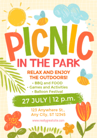 Illustrative Summer Picnic A4 template
