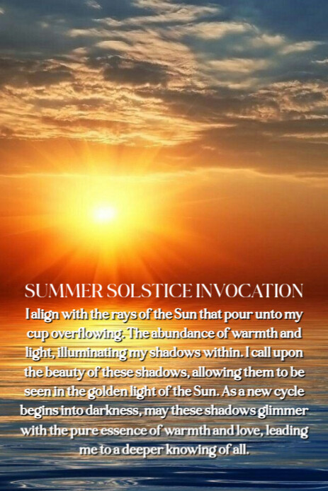 Illustrative Summer Solstice Invocation Pinterest Graphic Template ...