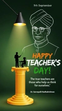 Illustrative Teacher's Day Instagram Story Instagram-Story template