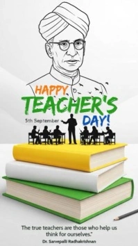 Illustrative Teacher's Day Instagram Story Instagram-Story template