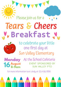 Illustrative Teers And Cheers Breakfast  A4 template
