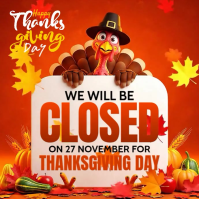 Illustrative Thanksgiving Day Square (1:1) template