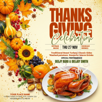 Gelb Thanksgiving Celebration Publicación de Instagram Template