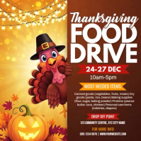 Illustrative Thanksgiving Food Drive Square (1:1) template