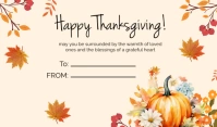 Illustrative Thanksgiving Gift Name Tag template