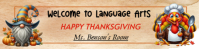 Illustrative thanksgiving Google Classroom Banner template