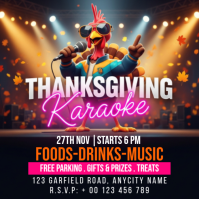 Black Thanksgiving Karaoke Iphosti le-Instagram Template