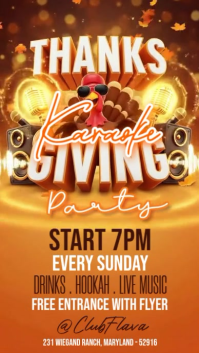 Arancione Karaoke Party Historia de Instagram Template