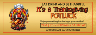 Illustrative Thanksgiving Potluck Invitation Facebook Cover Photo Facebook-Cover template