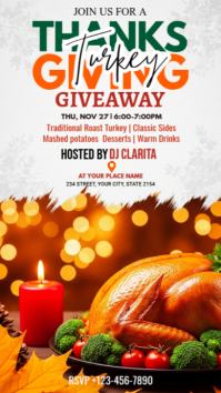 Putih Thanksgiving Giveaway Instagram Story Template