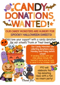 Illustrative Trunk Or Treat Halloween Event A4 template