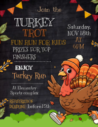 Illustrative Turkey Trot Flyer (us Letter) template