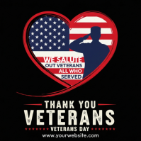 Illustrative Veterans Day Instagram Post template