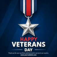Illustrative Veterans Day Instagram Post template