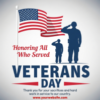Illustrative Veterans Day Instagram Post template