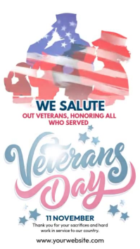 Illustrative Veterans Day Instagram Story template