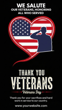 Illustrative Veterans Day Instagram Story template