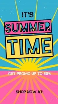 Illustrative Video Summer Sale Promo  Instagr Instagram Story template