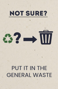 Illustrative Waste Sorting Label - Default To General Waste Bin Tabloid template