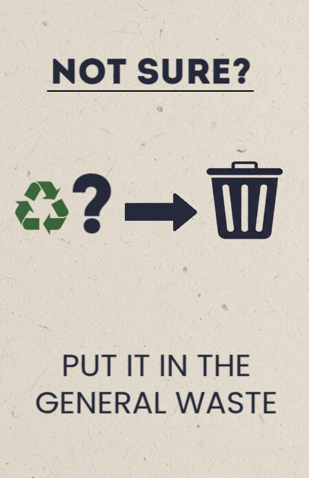 Illustrative Waste Sorting Label - Default To General Waste Bin Tabloid template