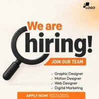 Illustrative We Are Hiring Ad Instagram Post template
