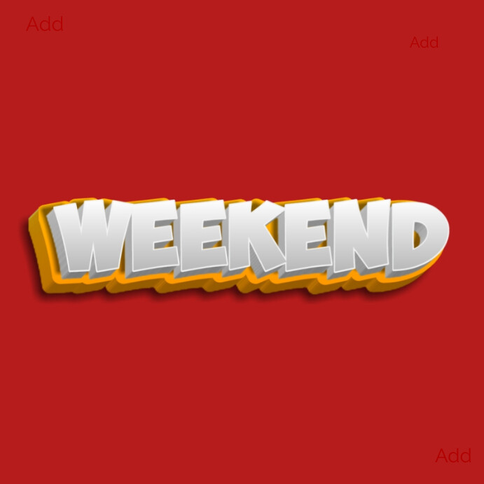 Illustrative Weekend Logo Instagram Post Templat | PosterMyWall