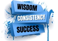 Illustrative White Background Typography Wisd Postcard template