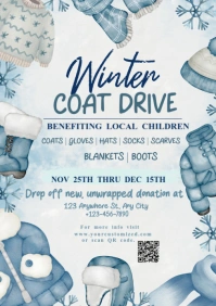 Illustrative Winter Coat Drive A4 template
