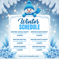 Illustrative Winter Programs Instagram Post Wpis na Instagrama template