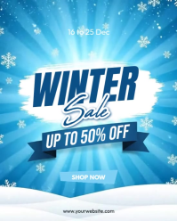 Illustrative Winter Sale Instagram Portrait template