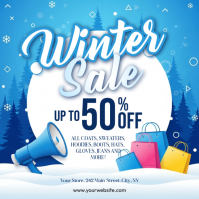 Illustrative Winter Sale Instagram Post template
