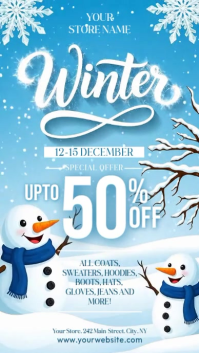 Illustrative Winter Sale Instagram Story template