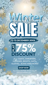 Illustrative Winter Sale  Instagram Story template