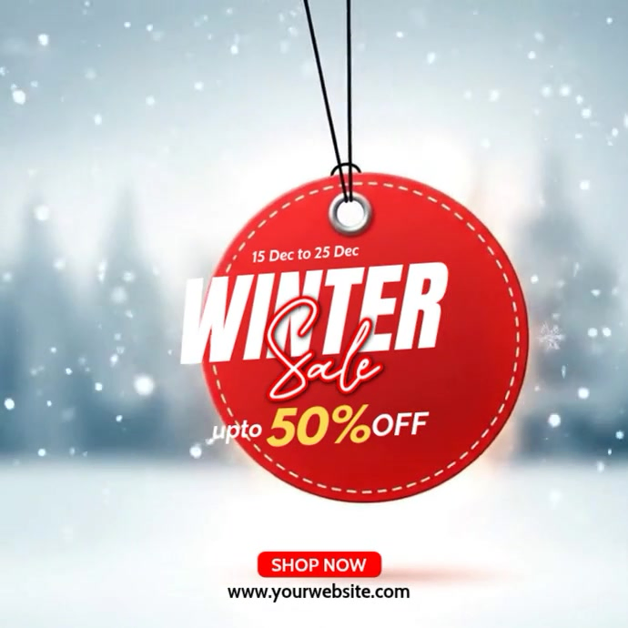 Illustrative Winter Sale Square (1:1) template