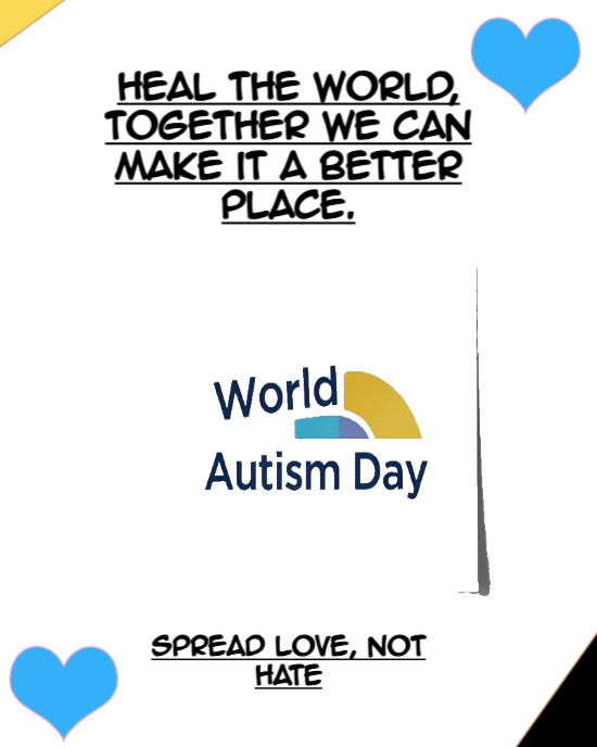 Illustrative World Autism  Instagram Portrait template