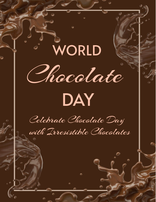 Illustrative World Chocolate Day Flyer (us L Template | PosterMyWall