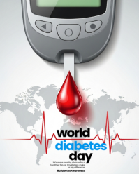 Illustrative World Diabetes Day Instagram Portrait template