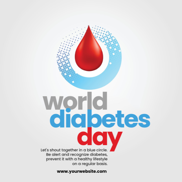 Illustrative World Diabetes Day Instagram Post Template | PosterMyWall