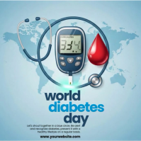 Illustrative World Diabetes Day Instagram Post Wpis na Instagrama template