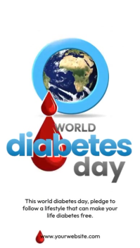 Illustrative World Diabetes Day Instagram Story template