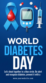Illustrative World Diabetes Day Instagram Story template