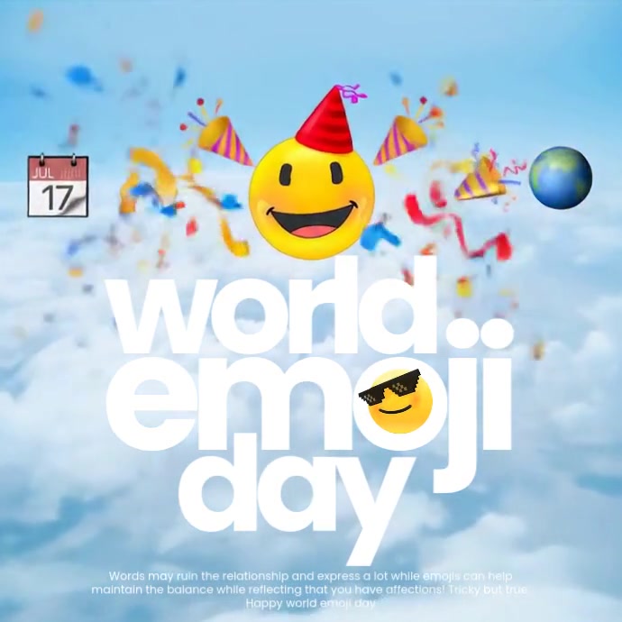 Illustrative World Emoji Day Instagram Post template