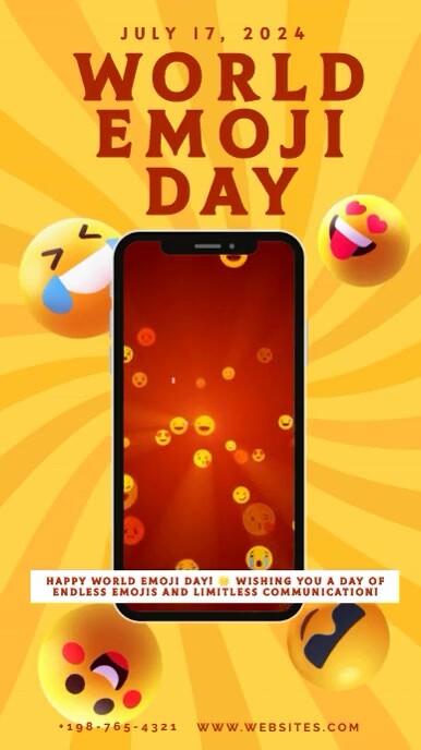 Illustrative World Emoji Day Instagram Reel template