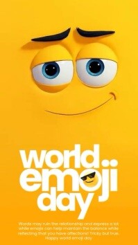 Illustrative World Emoji Day Instagram Story template
